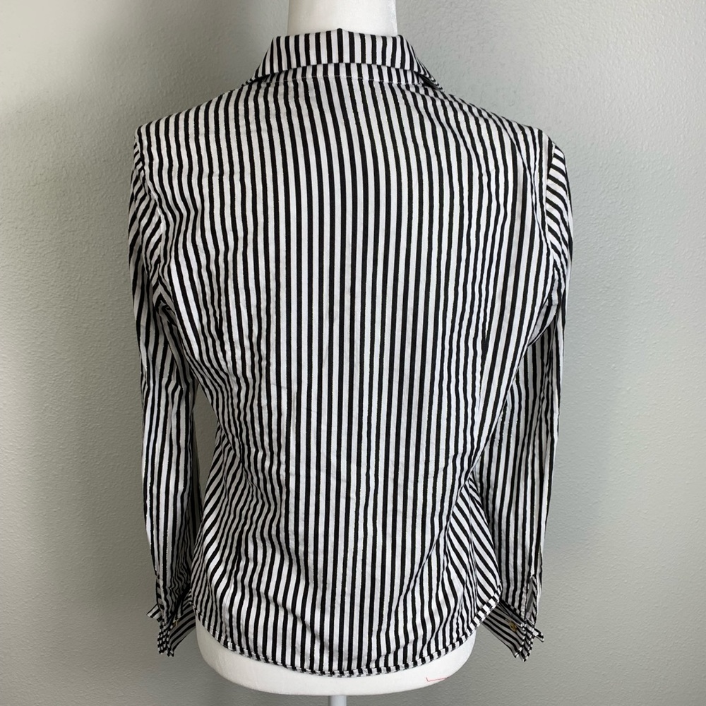 Jones New York Metallic Stripe Button Down - Picture 6 of 7
